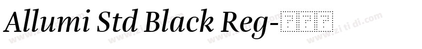 Allumi Std Black Reg字体转换
